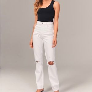 Abercrombie & Fitch 90’s Straight Ultra High Rise Destroyed Jeans